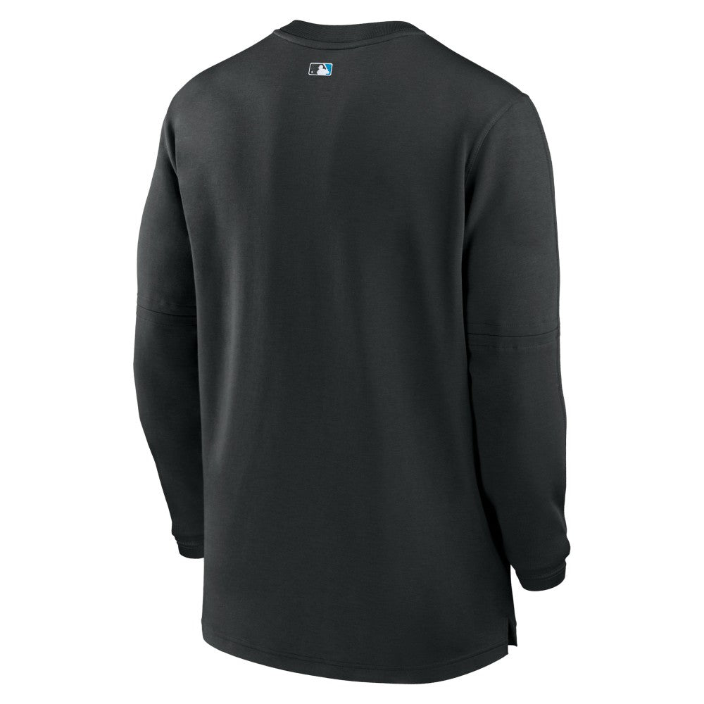 MLB Miami Marlins Nike Authentic Collection Game Time Performance Quarter-Zip Top
