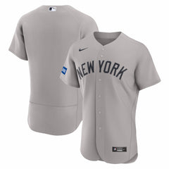MLB New York Yankees Nike Road Sponsor Patch Authentic Jersey