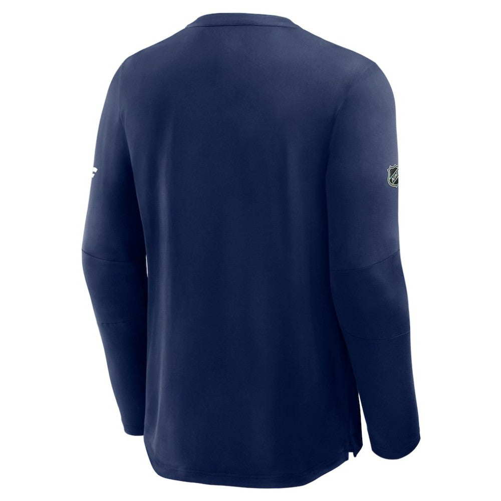 NHL Navy Florida Panthers Fanatics Authentic Pro Rink Tech Long Sleeve T-Shirt