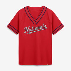 MLB Washington Nationals Fanatics Women's Diva Race Ahead Raglan V-Neck T-Shirt