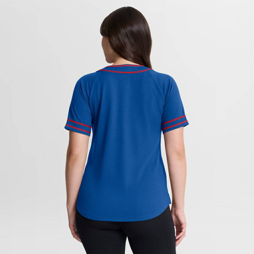 MLB Texas Rangers Fanatics Women's Diva Race Ahead Raglan V-Neck T-Shirt