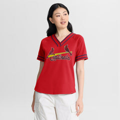 MLB St. Louis Cardinals Fanatics Women's Diva Race Ahead Raglan V-Neck T-Shirt