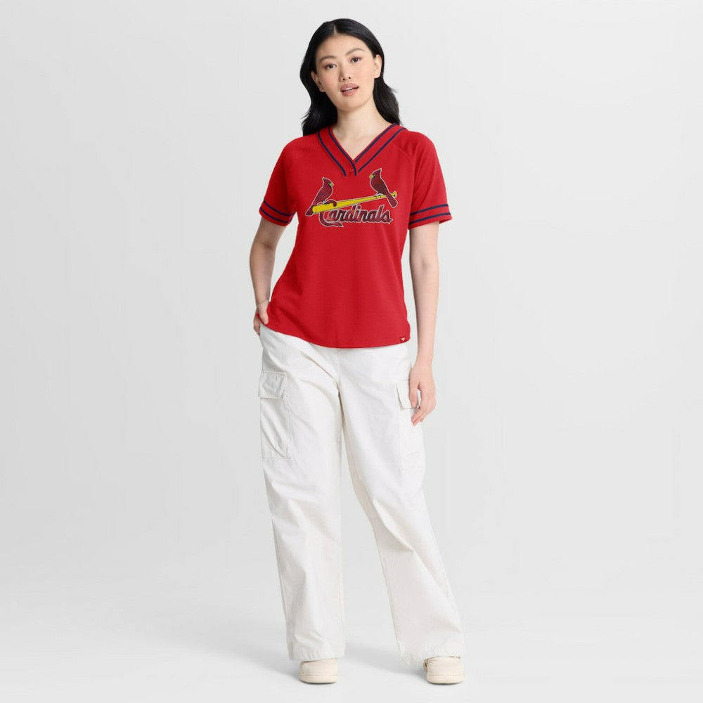 MLB St. Louis Cardinals Fanatics Women's Diva Race Ahead Raglan V-Neck T-Shirt