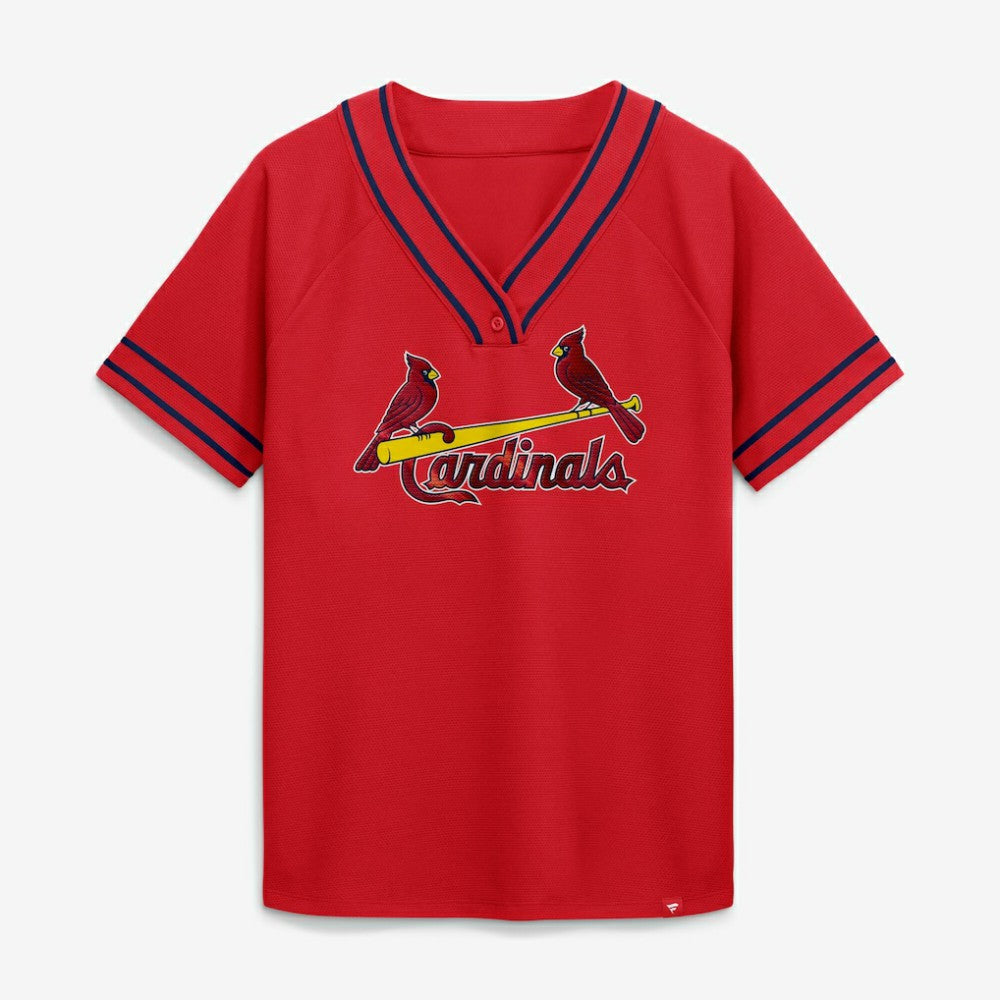 MLB St. Louis Cardinals Fanatics Women's Diva Race Ahead Raglan V-Neck T-Shirt