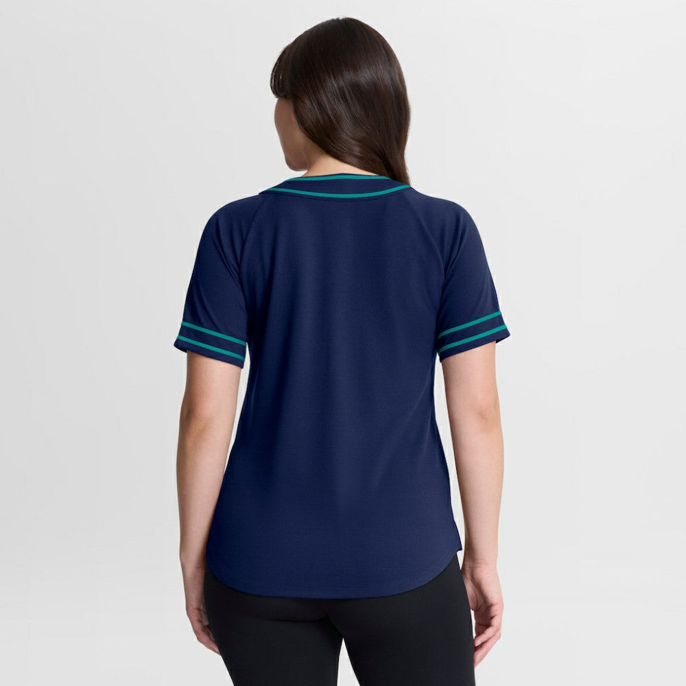 MLB Seattle Mariners Fanatics Women's Diva Race Ahead Raglan V-Neck T-Shirt