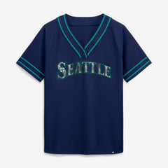 MLB Seattle Mariners Fanatics Women's Diva Race Ahead Raglan V-Neck T-Shirt