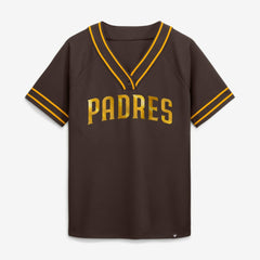 MLB San Diego Padres Fanatics Women's Diva Race Ahead Raglan V-Neck T-Shirt