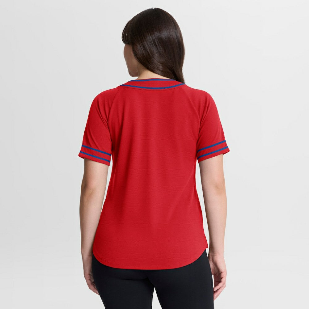 MLB Philadelphia Phillies Fanatics Women's Diva Race Ahead Raglan V-Neck T-Shirt