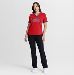 MLB Philadelphia Phillies Fanatics Women's Diva Race Ahead Raglan V-Neck T-Shirt