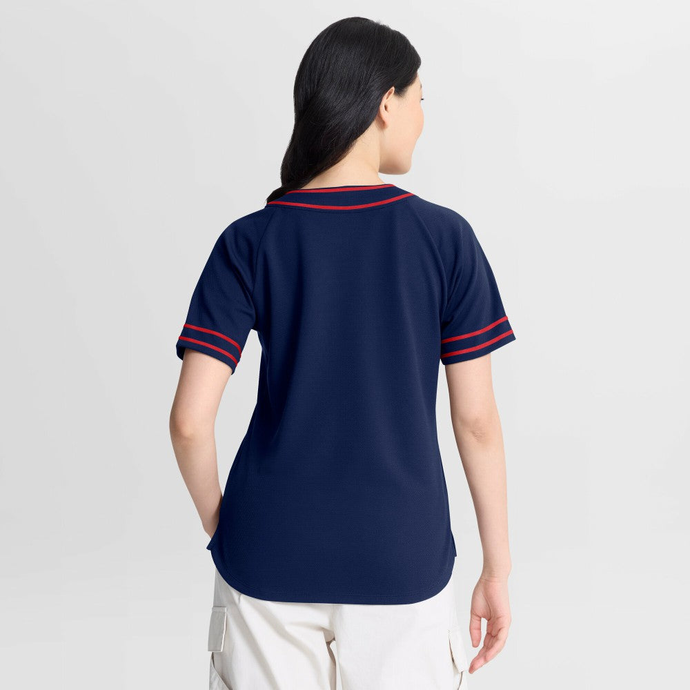 MLB Minnesota Twins Fanatics Women's Diva Race Ahead Raglan V-Neck T-Shirt