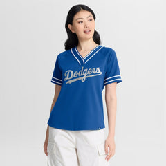 MLB Los Angeles Dodgers Fanatics Women's Diva Race Ahead Raglan V-Neck T-Shirt