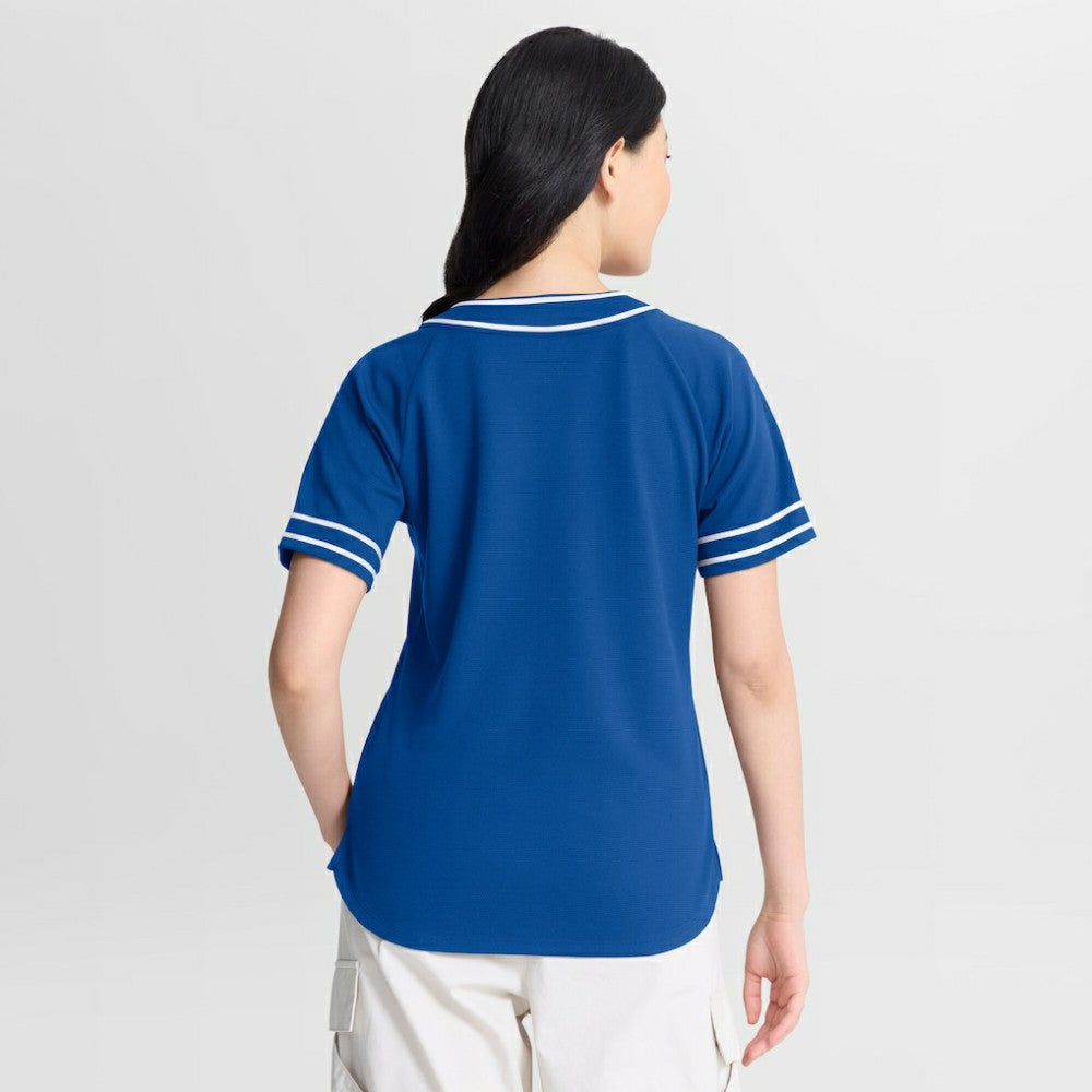MLB Los Angeles Dodgers Fanatics Women's Diva Race Ahead Raglan V-Neck T-Shirt