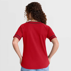 MLB Cincinnati Reds Fanatics Women's Diva Race Ahead Raglan V-Neck T-Shirt