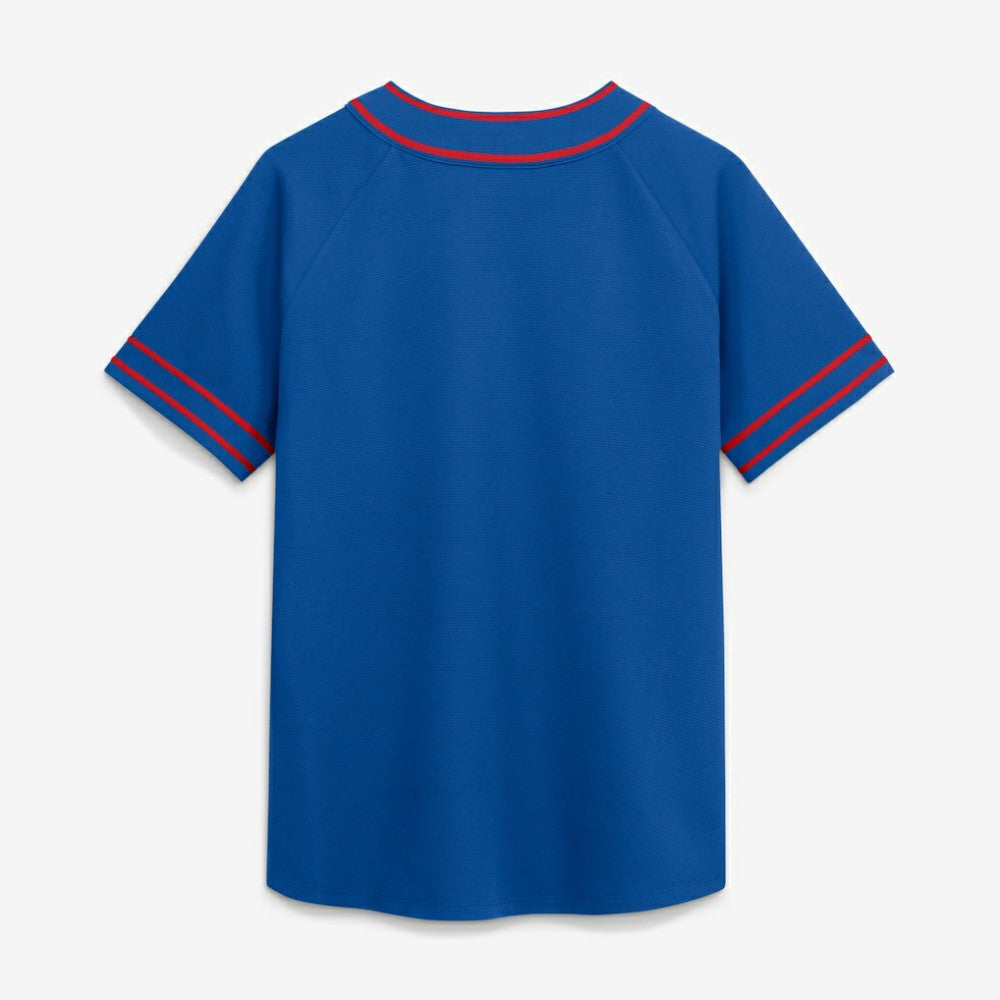 MLB Chicago Cubs Fanatics Women's Diva Race Ahead Raglan V-Neck T-Shirt