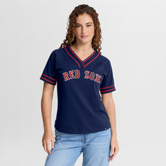 MLB Boston Red Sox Fanatics Women's Diva Race Ahead Raglan V-Neck T-Shirt