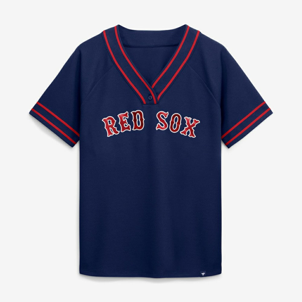 MLB Boston Red Sox Fanatics Women's Diva Race Ahead Raglan V-Neck T-Shirt