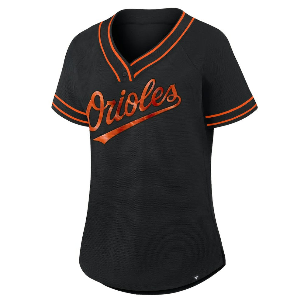 MLB Baltimore Orioles Fanatics Women's Diva Race Ahead Raglan V-Neck T-Shirt