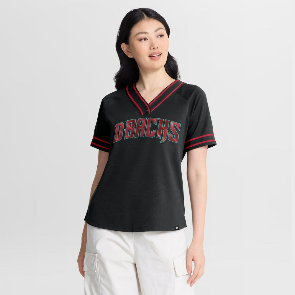 MLB Arizona Diamondbacks Fanatics Women's Diva Race Ahead Raglan V-Neck T-Shirt