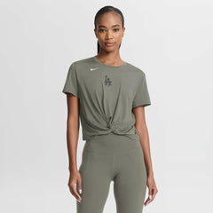 MLB Los Angeles Dodgers Nike Women's One Twist Dri-FIT Cropped T-Shirt