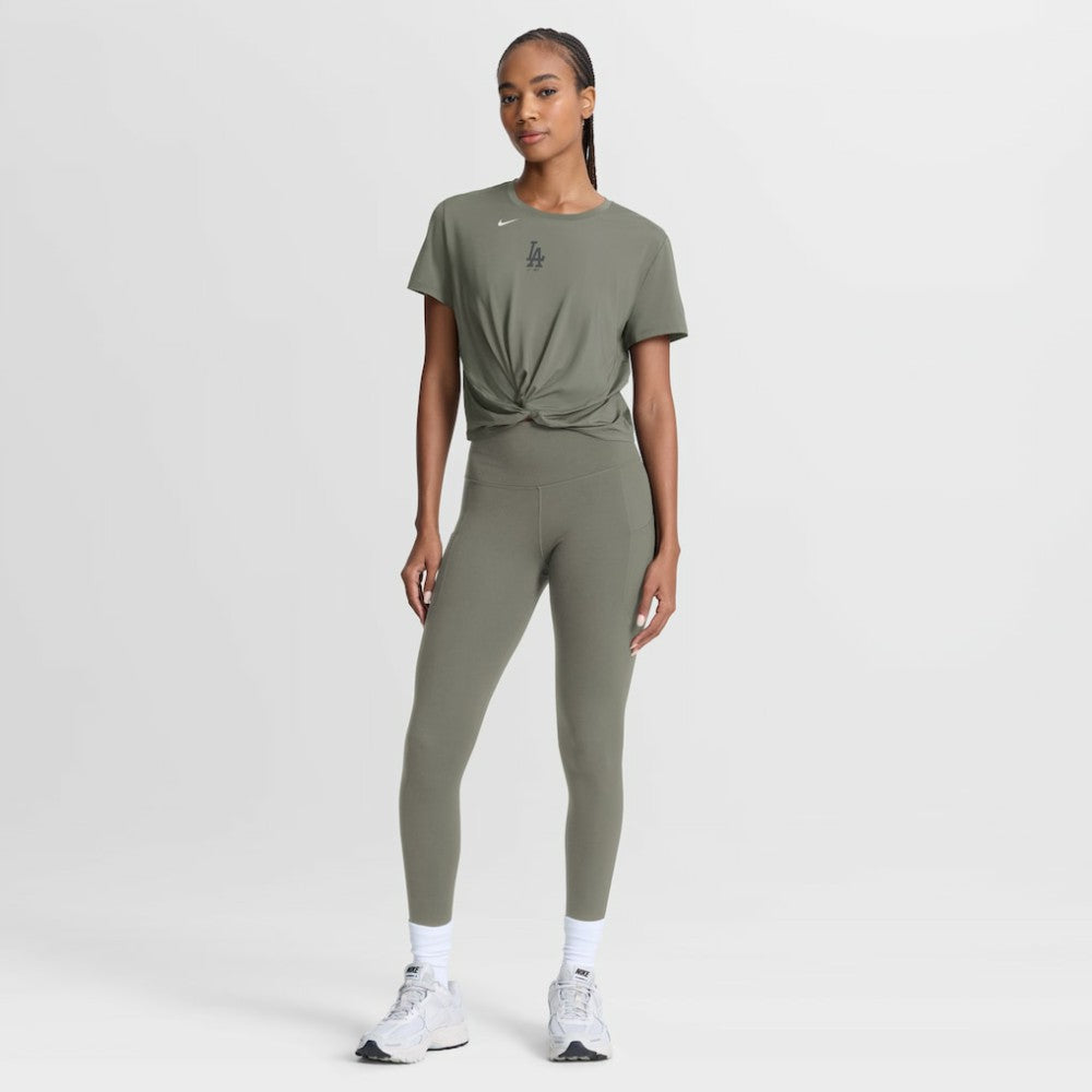MLB Los Angeles Dodgers Nike Women's One Twist Dri-FIT Cropped T-Shirt
