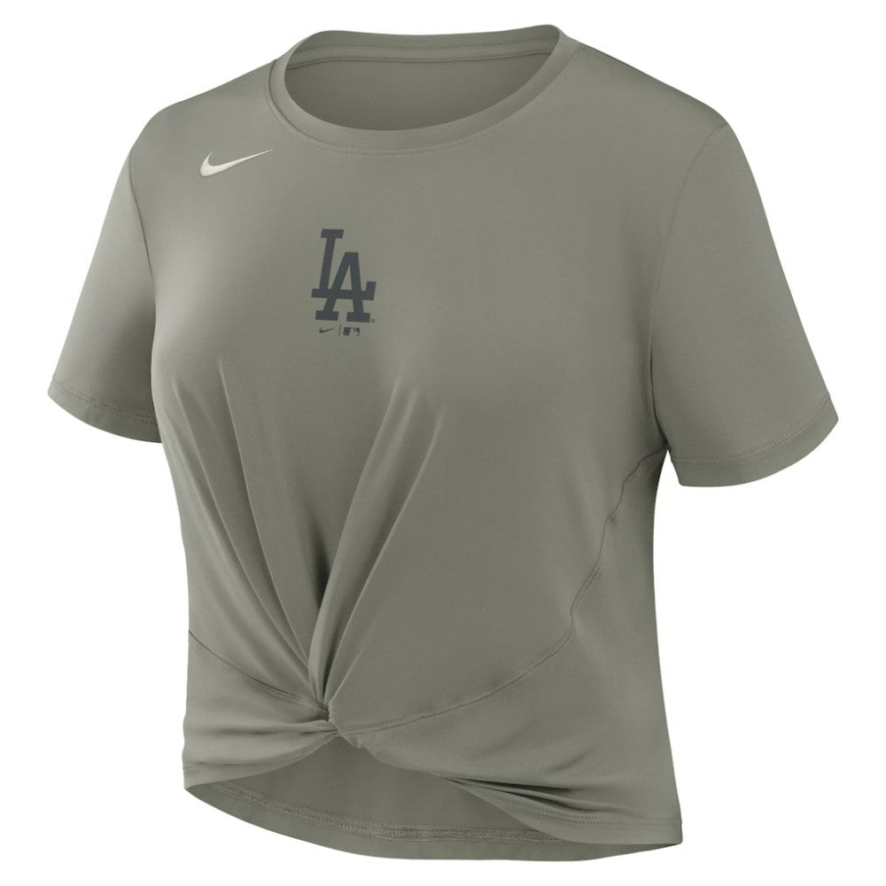 MLB Los Angeles Dodgers Nike Women's One Twist Dri-FIT Cropped T-Shirt