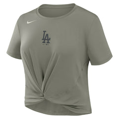 MLB Los Angeles Dodgers Nike Women's One Twist Dri-FIT Cropped T-Shirt