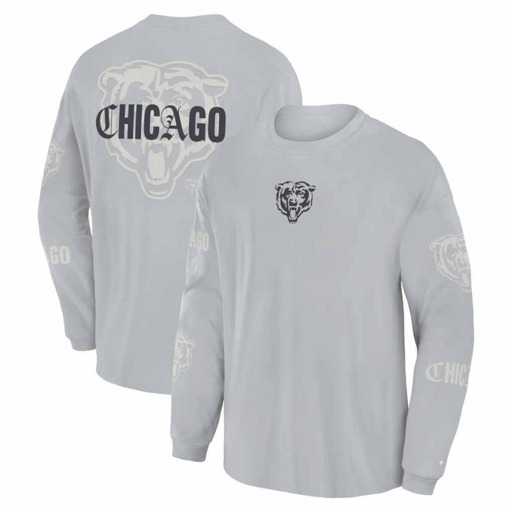 Oversized Type Play Long Sleeve T-Shirt - Chicago Bears