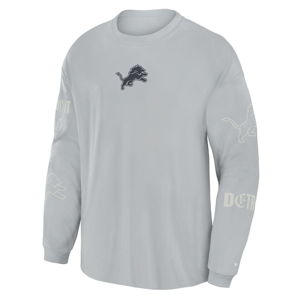 Oversized Type Play Long Sleeve T-Shirt - Detroit Lions