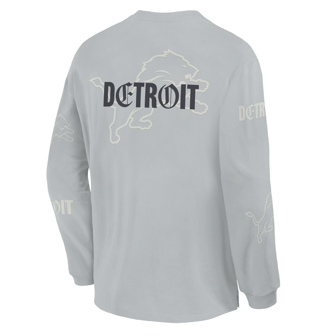 Oversized Type Play Long Sleeve T-Shirt - Detroit Lions