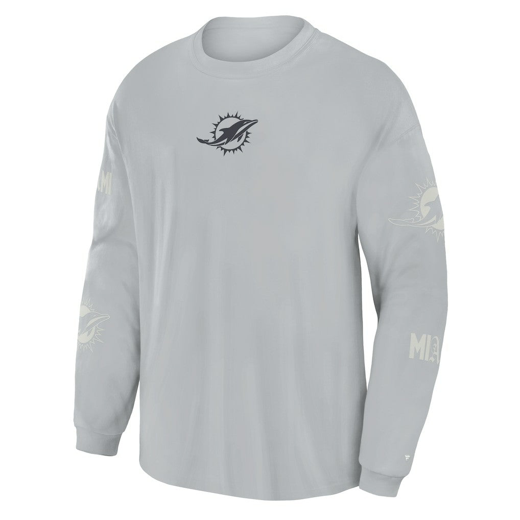 Oversized Type Play Long Sleeve T-Shirt - Miami Dolphins