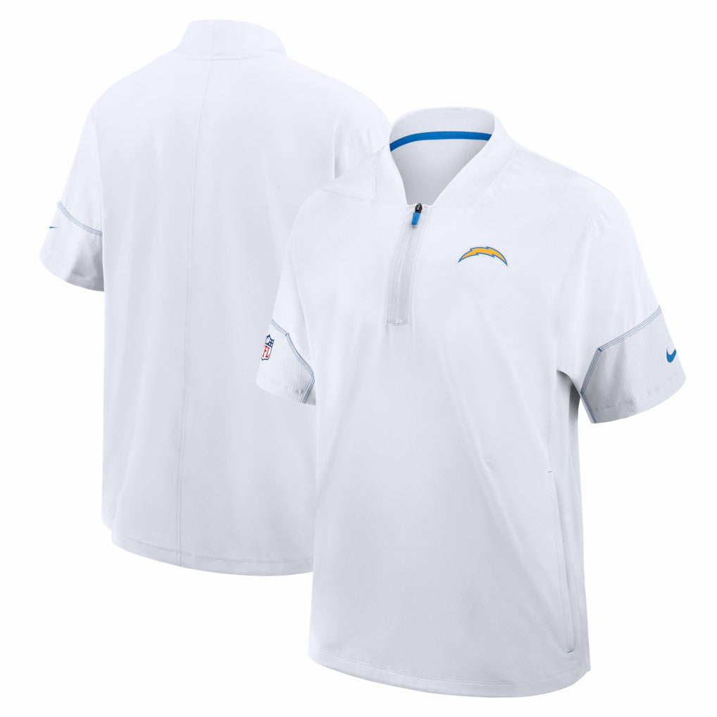 Sideline Short Sleeve Quarter-Zip Coach Jacket - Los Angeles Chargers