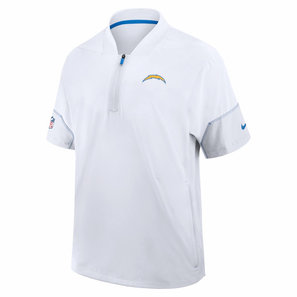 Sideline Short Sleeve Quarter-Zip Coach Jacket - Los Angeles Chargers