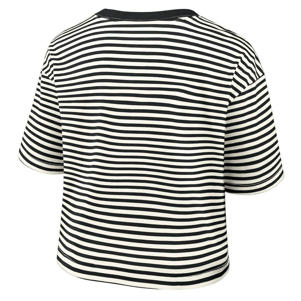 Women's Striped Cropped T-Shirt - Pittsburgh Steelers