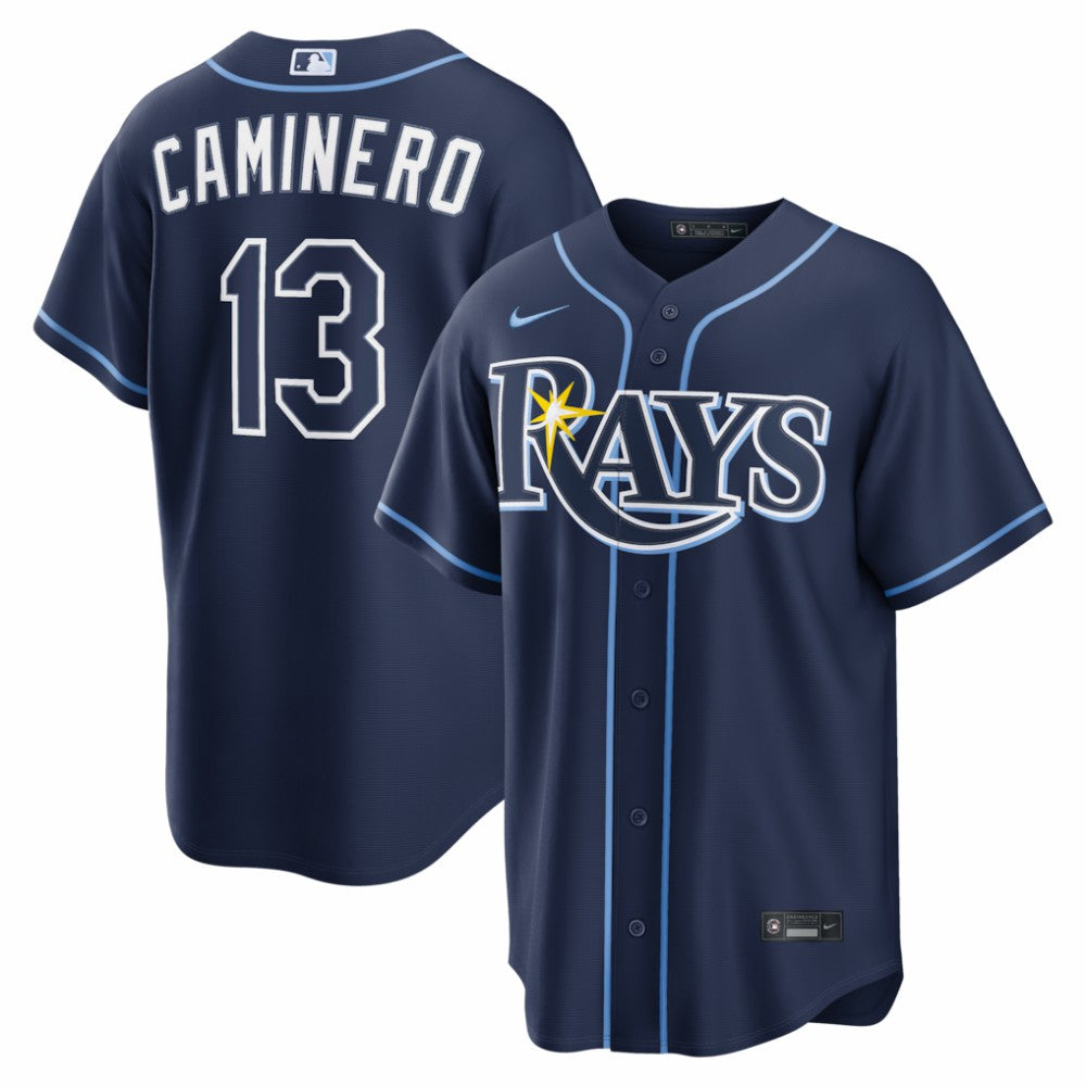 MLB Junior Caminero Tampa Bay Rays Nike Road Replica Jersey