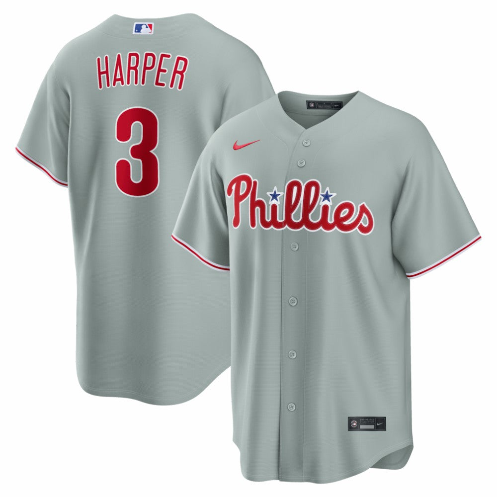 MLB Bryce Harper Philadelphia Phillies Nike Road Replica Jersey
