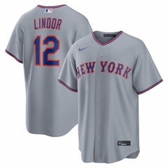 MLB Francisco Lindor New York Mets Nike Road Replica Jersey