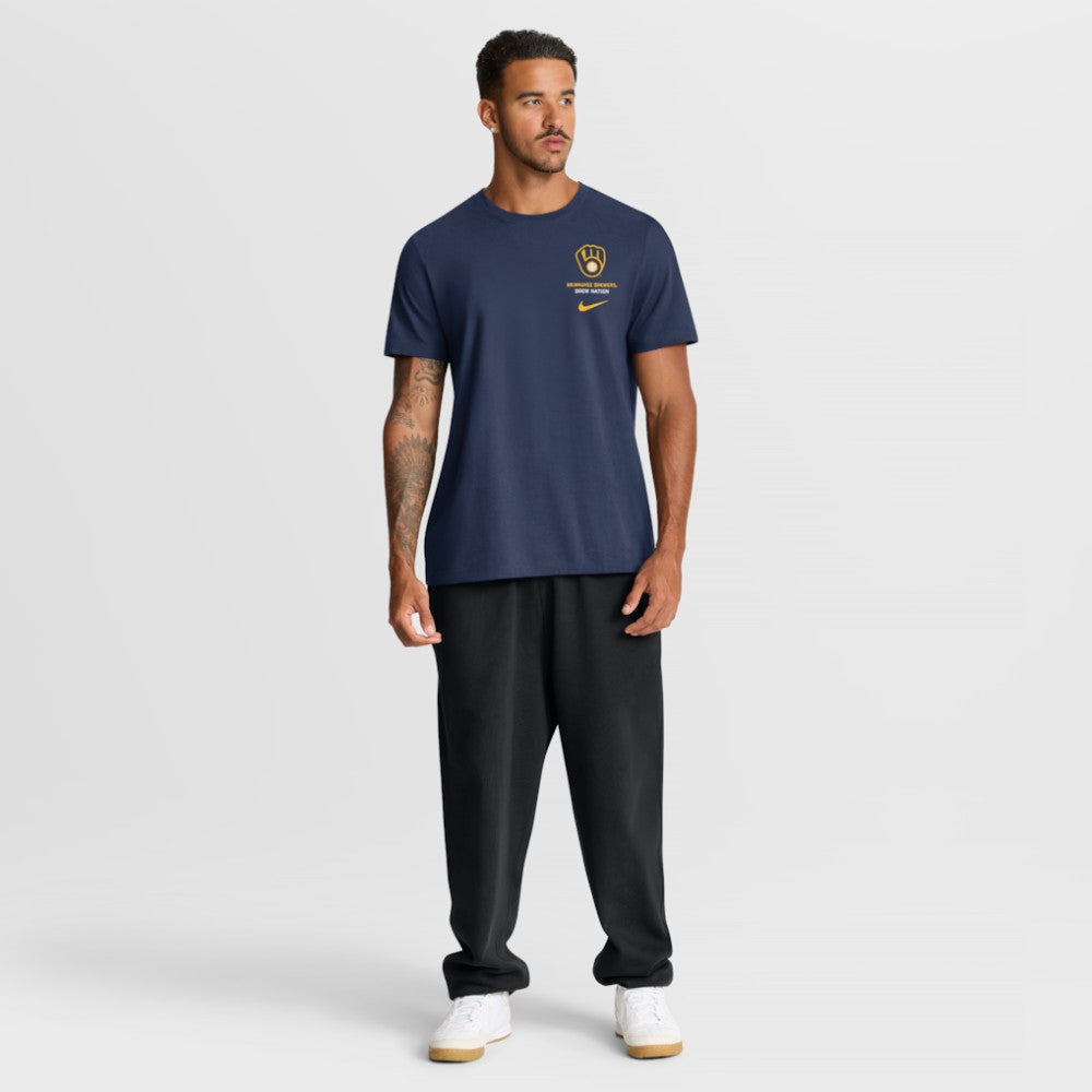 MLB Milwaukee Brewers Nike Primetime 2-Hit T-Shirt