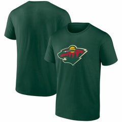 NHL Green Minnesota Wild Logo Athletic Essential T-Shirt