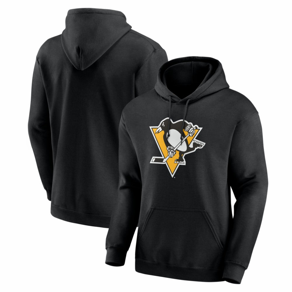 NHL Black Pittsburgh Penguins Logo Athletic Essential Hoodie
