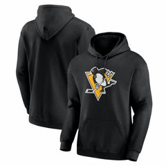 NHL Black Pittsburgh Penguins Logo Athletic Essential Hoodie