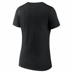 NHL Black Dallas Stars Logo Athletic Women's Arch Victory V-Neck T-Shirt