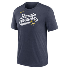 MLB Milwaukee Brewers Nike Mascot Slide Tri-Blend T-Shirt