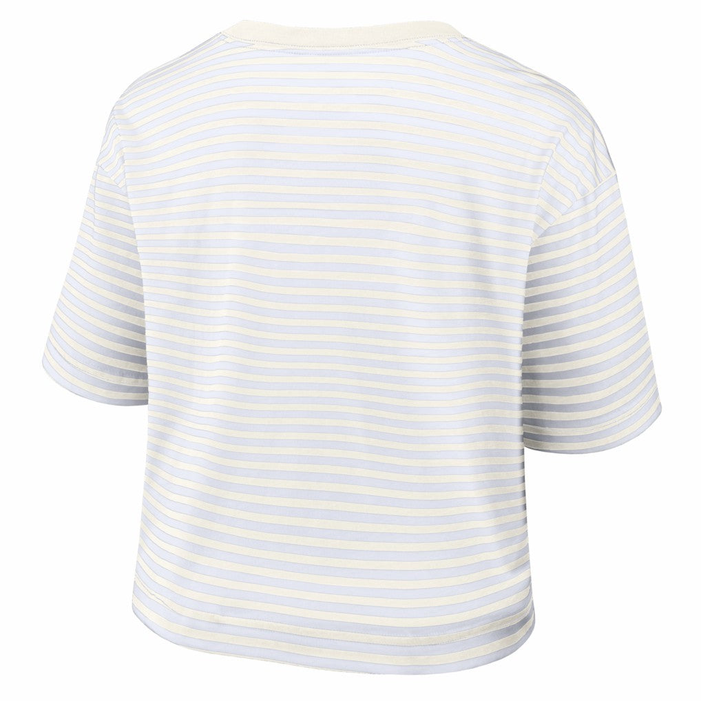Women's Striped Cropped T-Shirt - Buffalo Bills