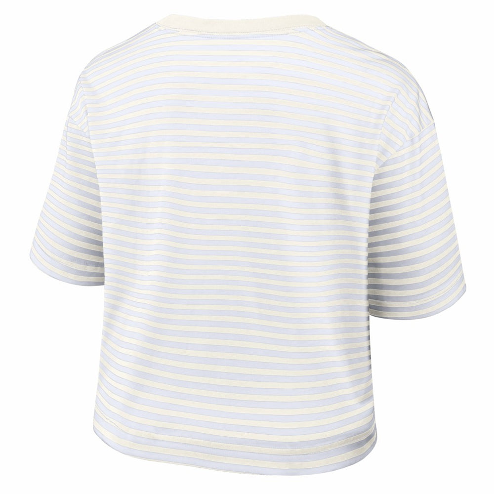 Women's Striped Cropped T-Shirt - Buffalo Bills