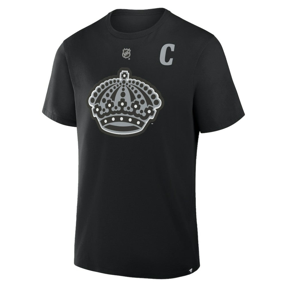 NHL Black Anze Kopitar Los Angeles Kings Fanatics Authentic Stack Name & Number T-Shirt