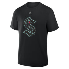 NHL Black Philipp Grubauer Seattle Kraken Fanatics Authentic Stack Name & Number T-Shirt
