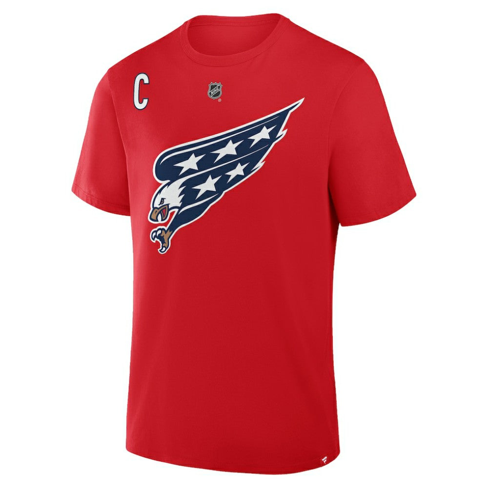 NHL Red Alexander Ovechkin Washington Capitals Fanatics Authentic Stack Name & Number T-Shirt