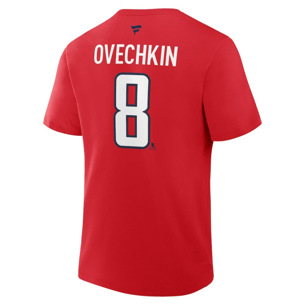 NHL Red Alexander Ovechkin Washington Capitals Fanatics Authentic Stack Name & Number T-Shirt