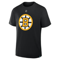 NHL Black David Pastrnak Boston Bruins Fanatics Authentic Stack Name & Number T-Shirt