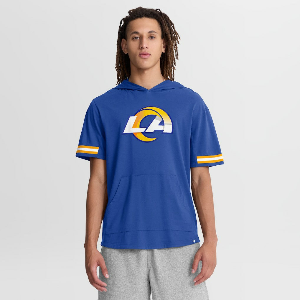 Optimal Play Short Sleeve Hooded T-Shirt - Los Angeles Rams